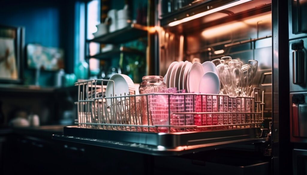 Losa, lavaplatos, platos, vasos, agua, limpieza, cocina